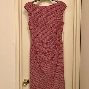Ralph Lauren Dress Summer Sleeveless Dress Pink with green leaf design NWT